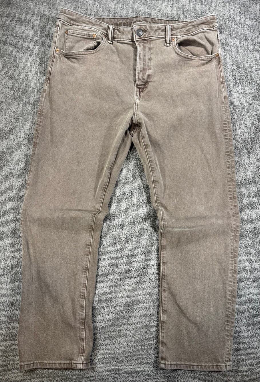 American Eagle EasyFlex Men's 36x30 Brown Straight Leg Stretch Jeans